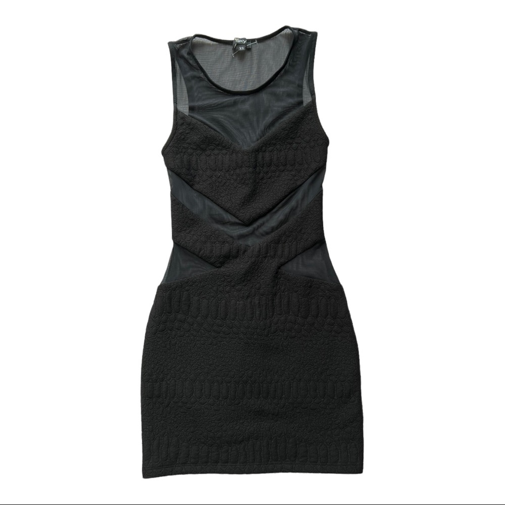 Sky Mesh Panel Cut-Out Dress